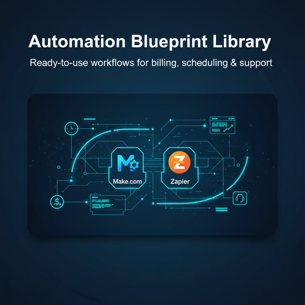 Automation Blueprint Library - Ready-to-use workflows for Make.com and Zapier