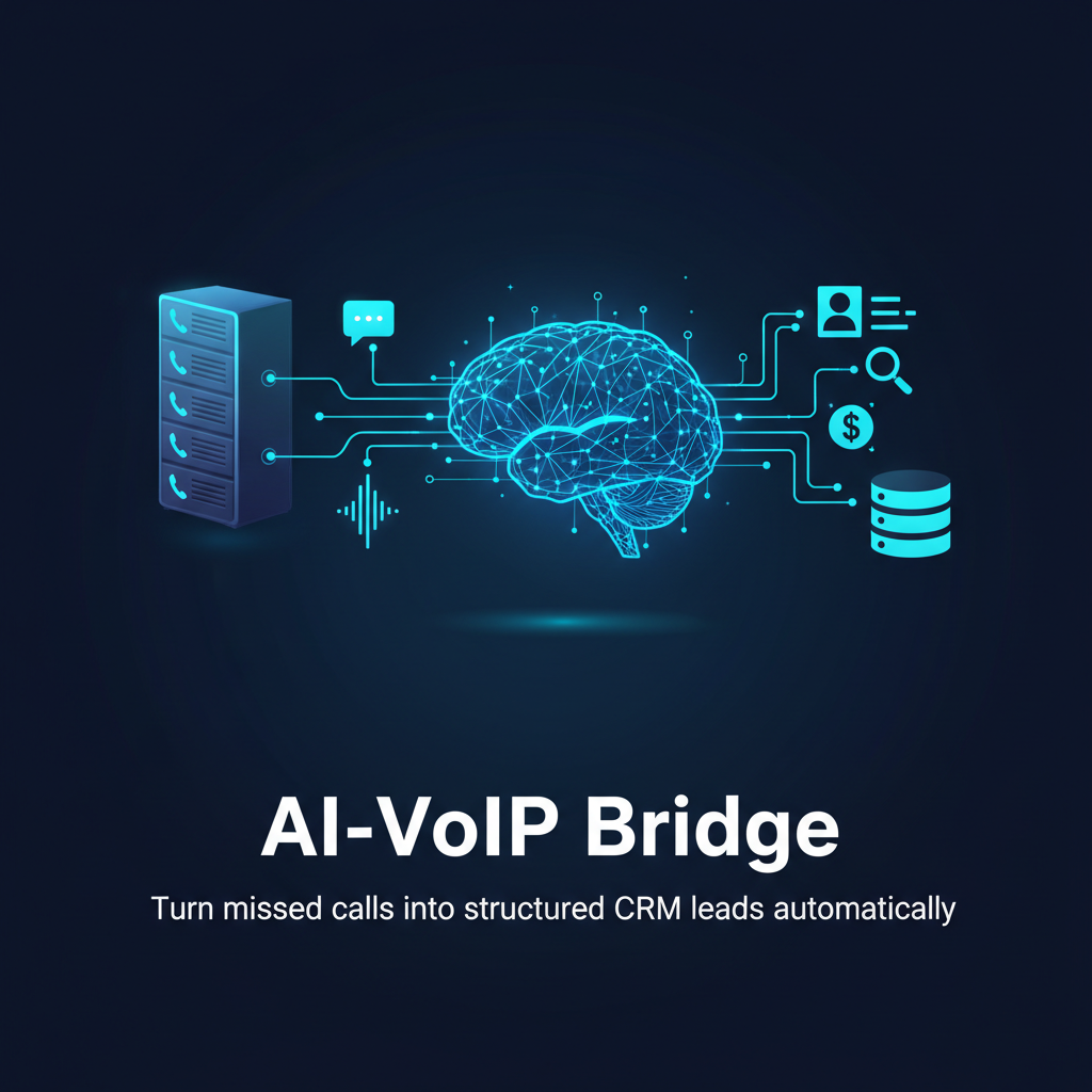 AI-VoIP Bridge - Turn missed calls into structured CRM leads automatically
